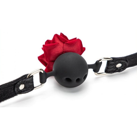 Baillon Boule avec Rose BUD GAG Noir