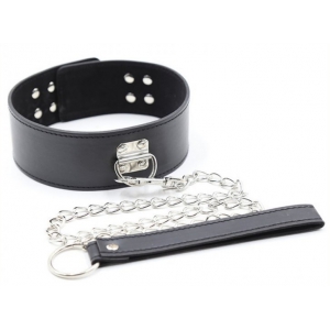 Collier Laisse PIN LOCK Noir