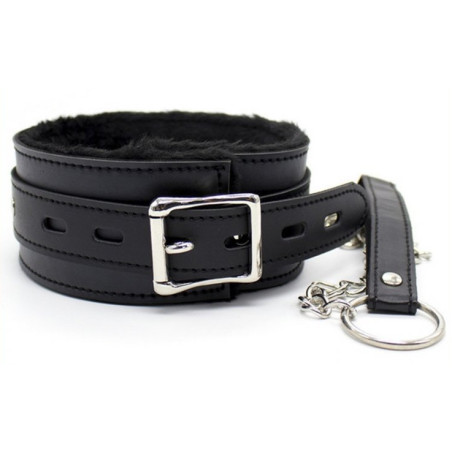 Collier Laisse FUR Noir