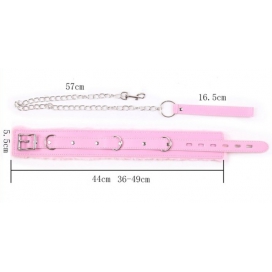 Collier Laisse FUR Rose 2