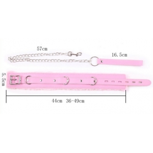 Collier Laisse FUR Rose