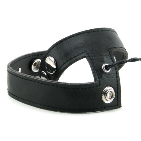 Electro Cockring Cuir
