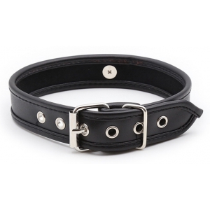 Collier O RING Simili Noir