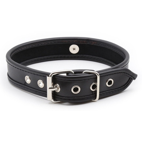 Collier O RING Simili Noir