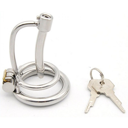Cage de chasteté avec Tige d'urètre 5cm | Diamètre 8mm