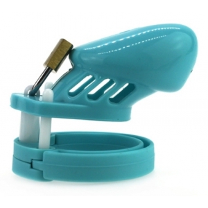 Cage de chasteté en Silicone 7 x 3.3 cm Bleu