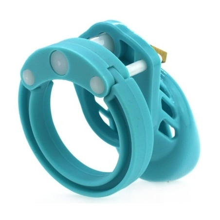 Cage de chasteté en Silicone 7 x 3.3 cm Bleu