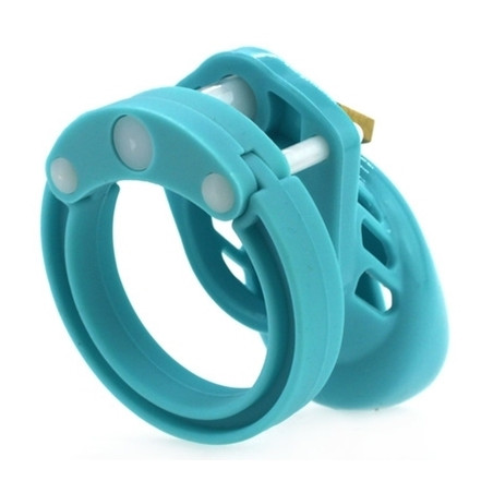 Cage de chasteté en Silicone 7 x 3.3 cm Bleu