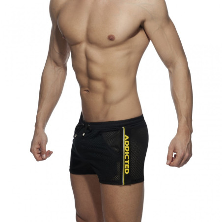 Short WAISTBAND MESH Noir