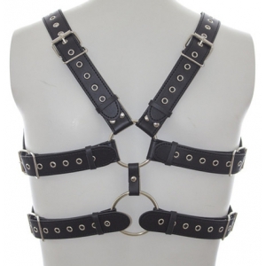 Harnais DOUBLE BELT Simili Noir