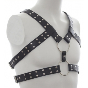 Harnais DOUBLE BELT Simili Noir