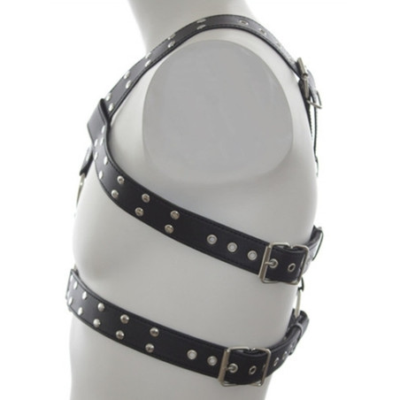 Harnais DOUBLE BELT Simili Noir