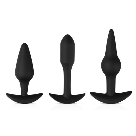 Kit 3 Plugs Silicone PLEASURE Noirs