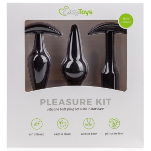 Kit 3 Plugs Silicone PLEASURE Noirs