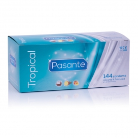 Préservatifs aromatisés TROPICAL de Pasante 53 mm x144