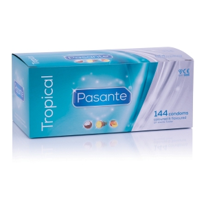 Préservatifs aromatisés TROPICAL de Pasante 53 mm x144
