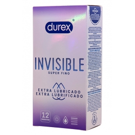 Préservatifs fins INVISIBLE de Durex 52 mm | Boîte de 12