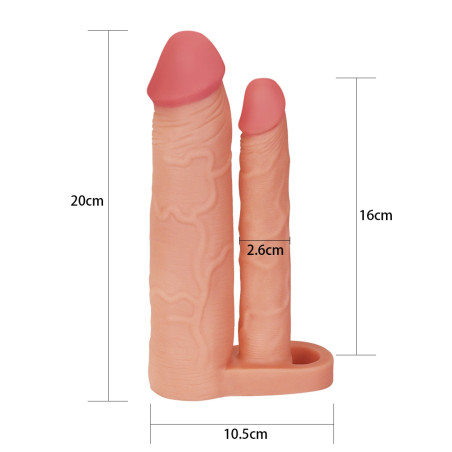 Gaine DOUBLE PENIS 18 x 4 cm