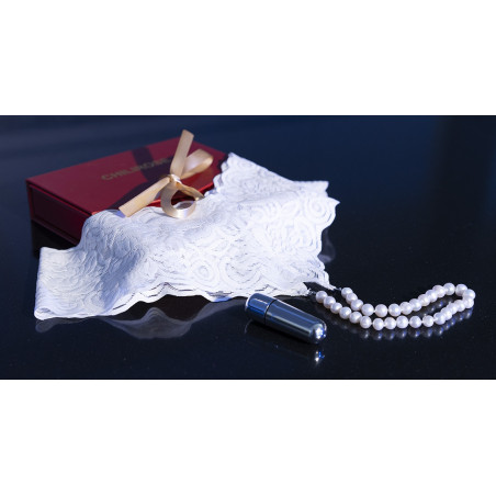 String Perles IZIA + Mini Vibro Blanc