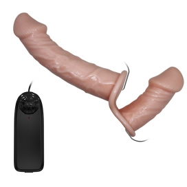 Double Gode ceinture PASSIONATE VIBRATOR 17 x 4.5 cm 2