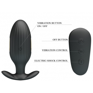 Plug Vibrant et Electro ROYAL PLEASURE KELLY 8 x 3.4 cm
