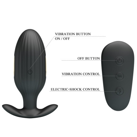 Plug Vibrant et Electro ROYAL PLEASURE KELLY 8 x 3.4 cm