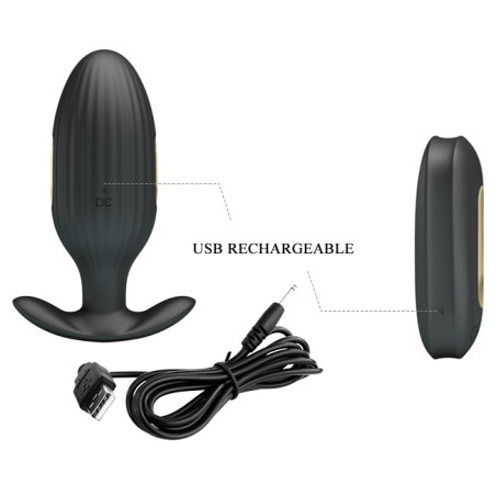 Plug Vibrant et Electro ROYAL PLEASURE KELLY 8 x 3.4 cm