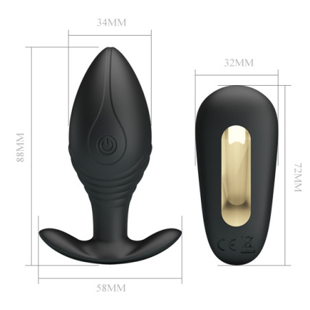Plug Vibrant REGINA ROYAL PLEASURE Pretty Love 8 x 3.4 cm