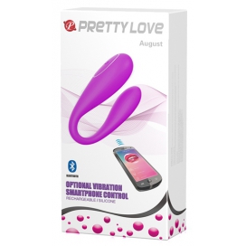 Stimulateur de clitoris connecté AUGUST Pretty Love 7 x 2.5 cm Violet 2