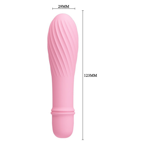 Vibromasseur SOLOMON Pretty Love 9 x 2.8 cm Rose pâle