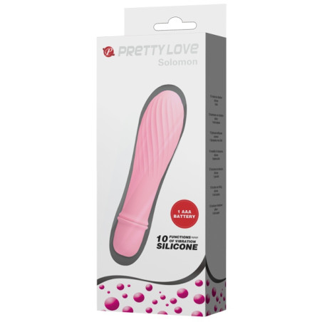 Vibromasseur SOLOMON Pretty Love 9 x 2.8 cm Rose pâle