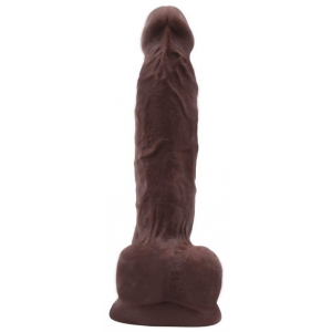 Gode réaliste FLATTERER 14 x 4 cm Marron