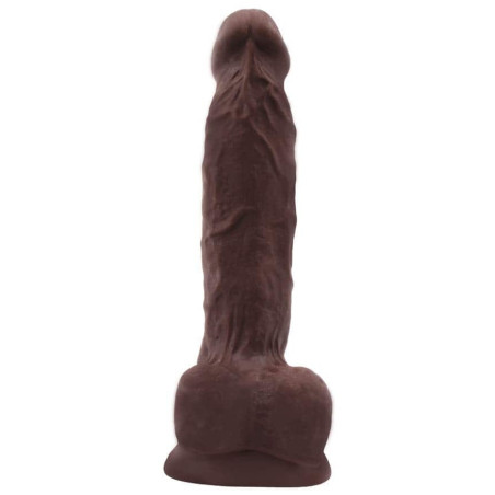 Gode réaliste FLATTERER 14 x 4 cm Marron