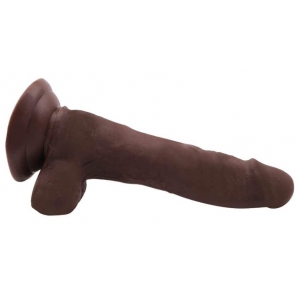Gode réaliste FLATTERER 14 x 4 cm Marron