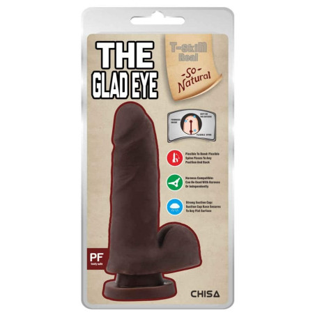 Gode réaliste THE GLAD EYE 11 x 3 cm Marron