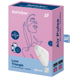 Stimulateur de clitoris connecté LOVE TRIANGLE Satisfyer Blanc 2