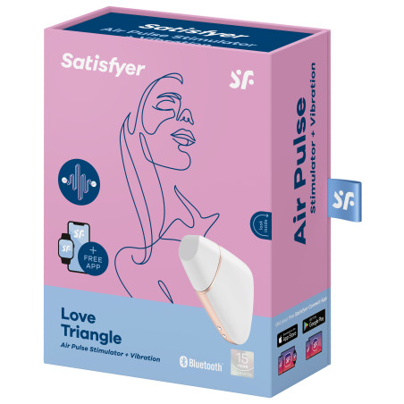 Stimulateur de clitoris connecté LOVE TRIANGLE Satisfyer Blanc