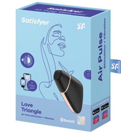 Stimulateur de clitoris connecté LOVE TRIANGLE Satisfyer Noir