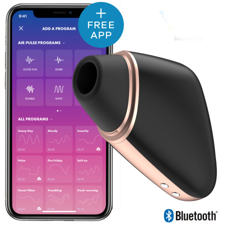 Stimulateur de clitoris connecté LOVE TRIANGLE Satisfyer Noir