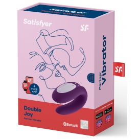 Stimulateur connecté DOUBLE JOY Satisfyer Mauve 2