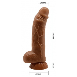 Gode réaliste ANGELO 15 x 4 cm Marron