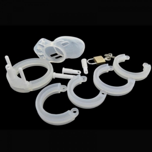 Cage de chasteté Silicone BRAN 9 x 3cm Blanche