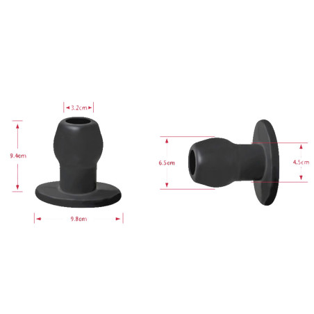 Ass Tunnel Plug SIlicone Large Transparent 7.6  x 6.2 cm