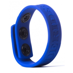 Cockring ajustable en silicone 3 SNAP Bleu