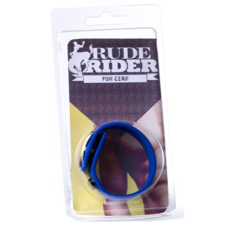 Cockring ajustable en silicone 3 SNAP Bleu