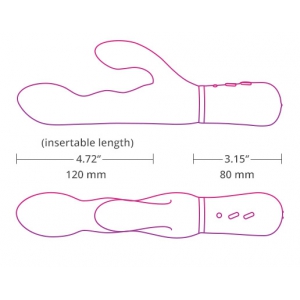 Vibro Rabbit connecté NORA Lovense 12 x 3.4 cm
