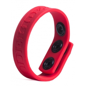 Cockring ajustable en silicone 3 SNAP Rouge