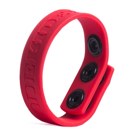 Cockring ajustable en silicone 3 SNAP Rouge
