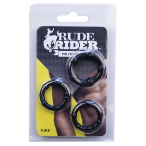 Lot de 3 mini Cockrings flexibles noirs
