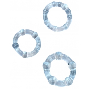 Lot de 3 mini cockrings flexibles Transparents